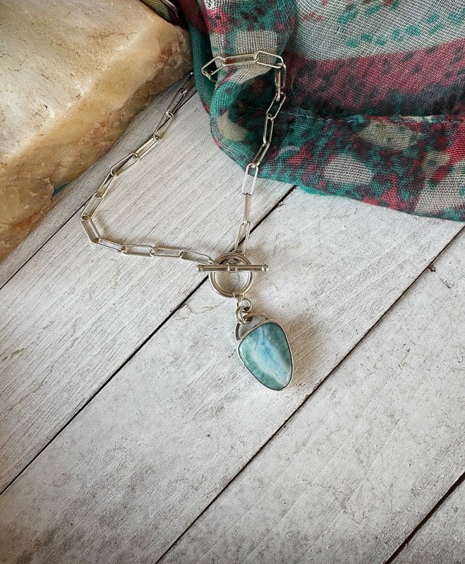 Larimar Toggle Clasp Necklace