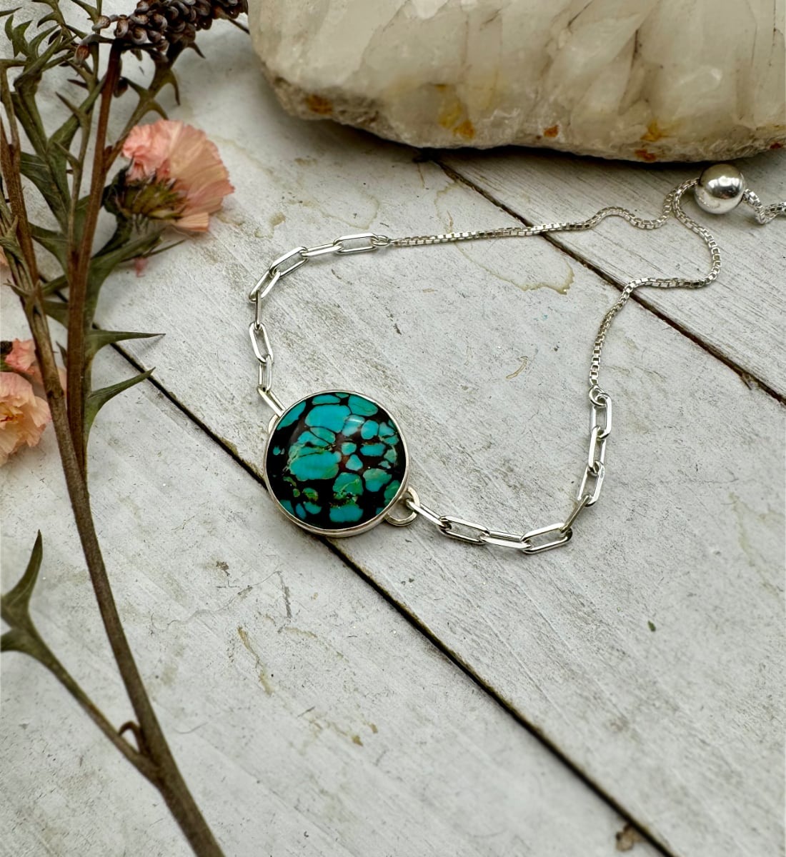 Round Turquoise Tassel Bracelet - Design 03