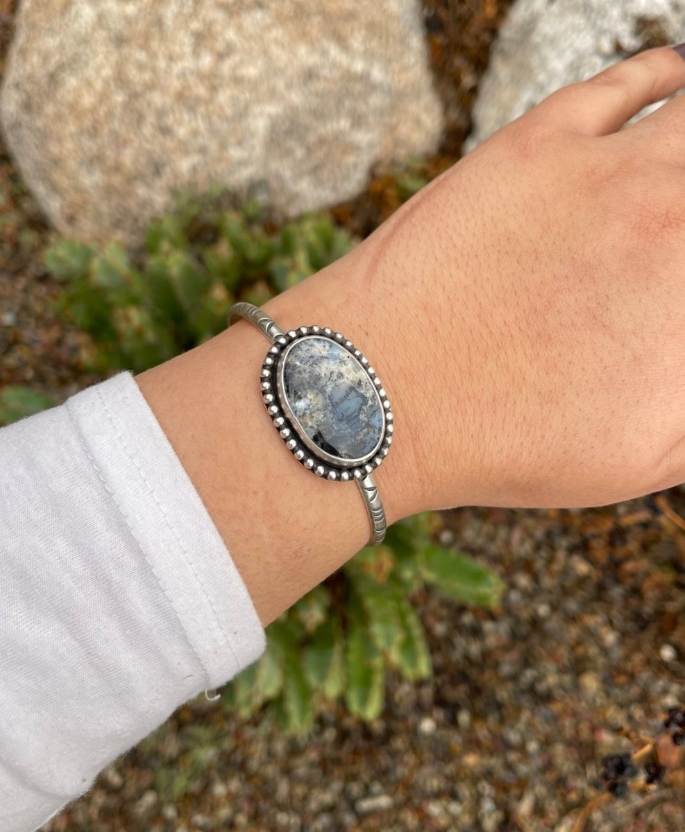 Dendritic Opal Cuff Bracelet