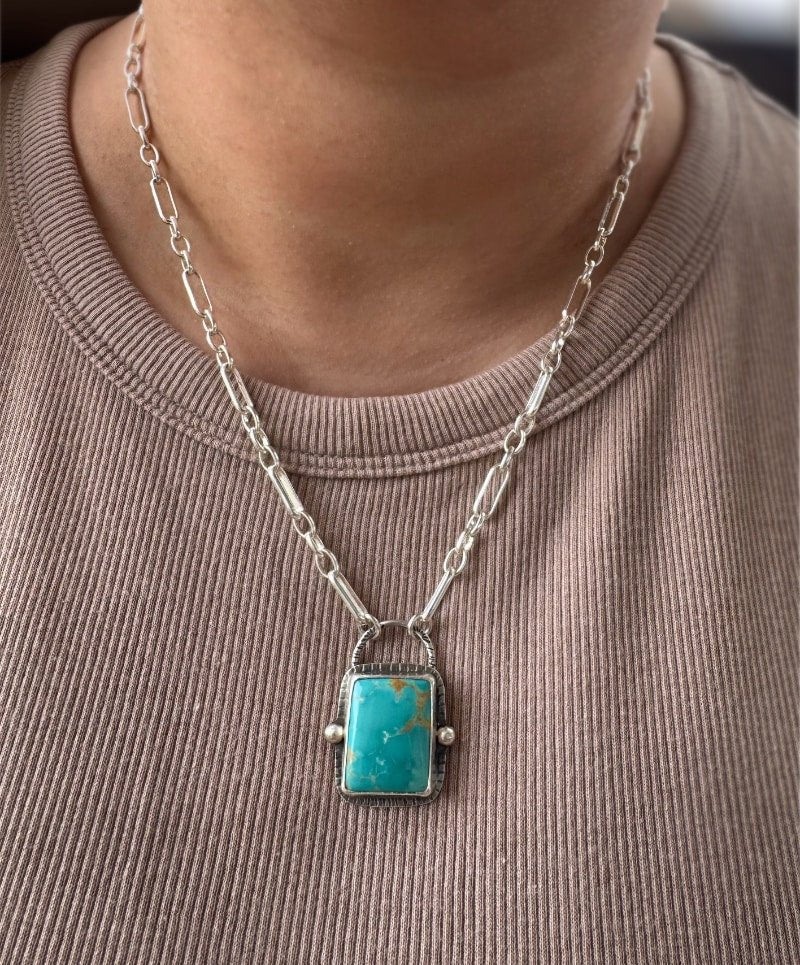 Turquoise Square Necklace