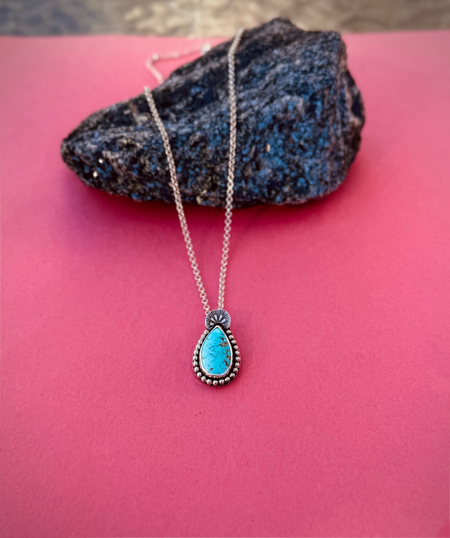 Turquoise Sunray Necklace