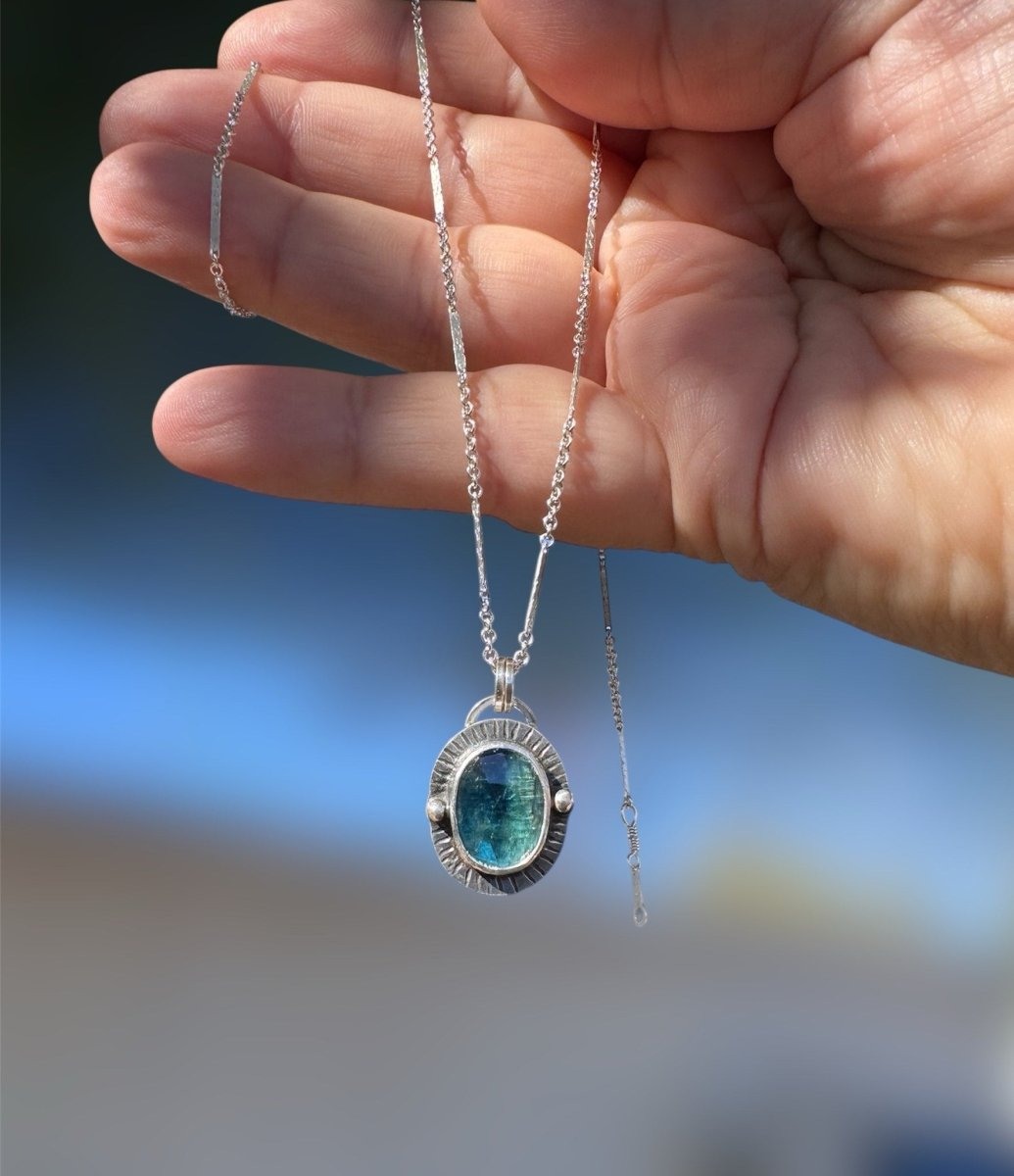 Teal Kyanite Necklace