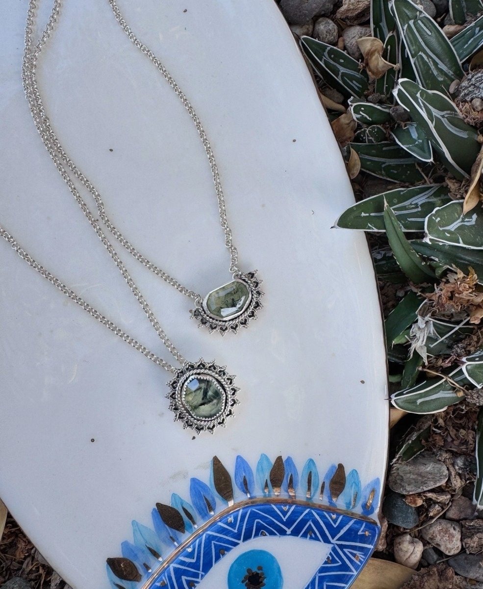 Prehnite Green Necklaces