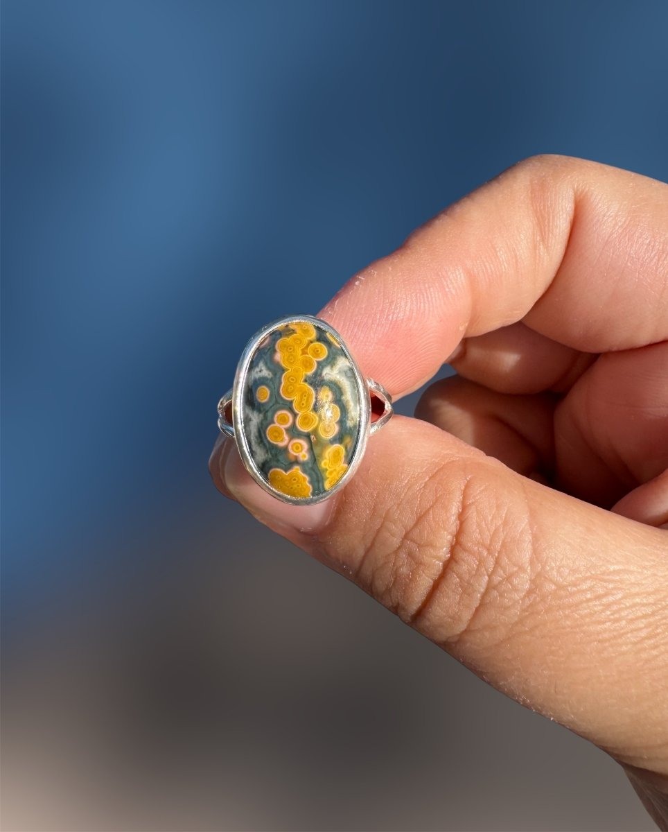 Another view of Ocean Jasper Ring