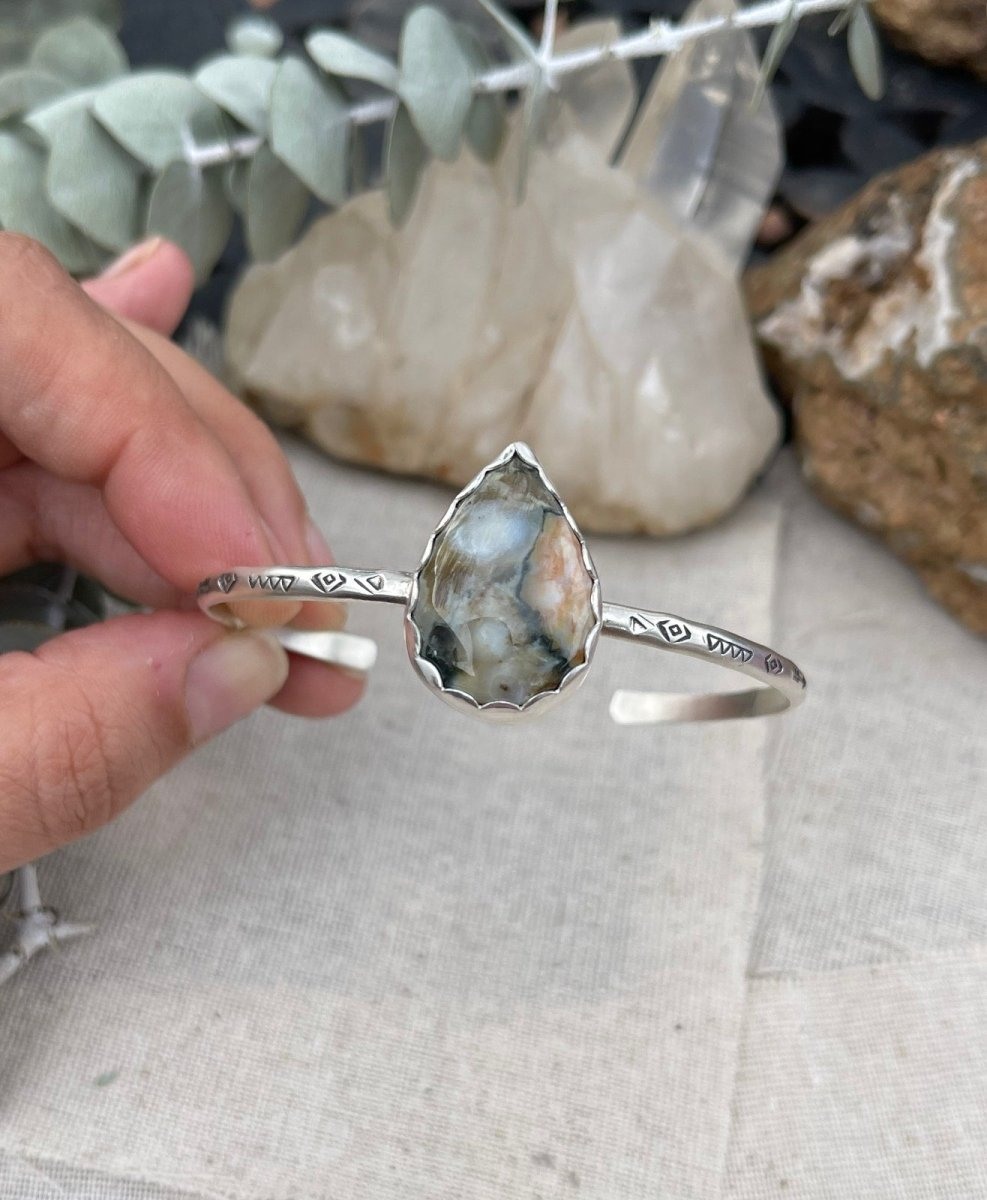 Another view of Jasper Cuff Bracelet