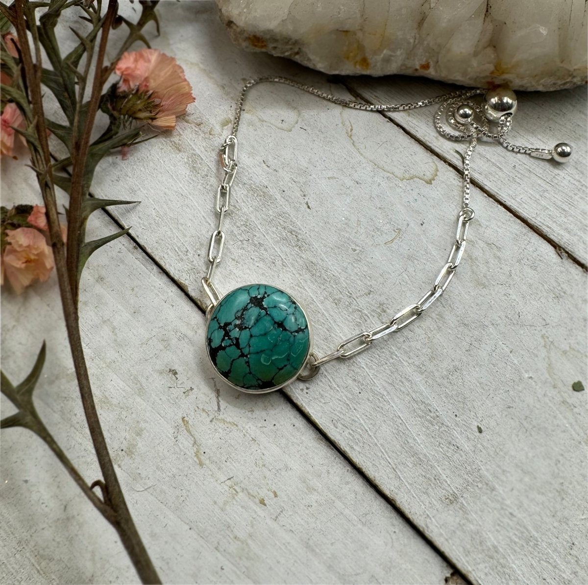 Round Turquoise Tassel Bracelet - Design 01