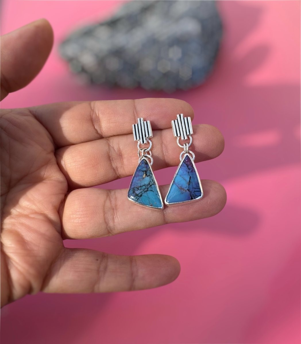 Purple Turquoise Earrings