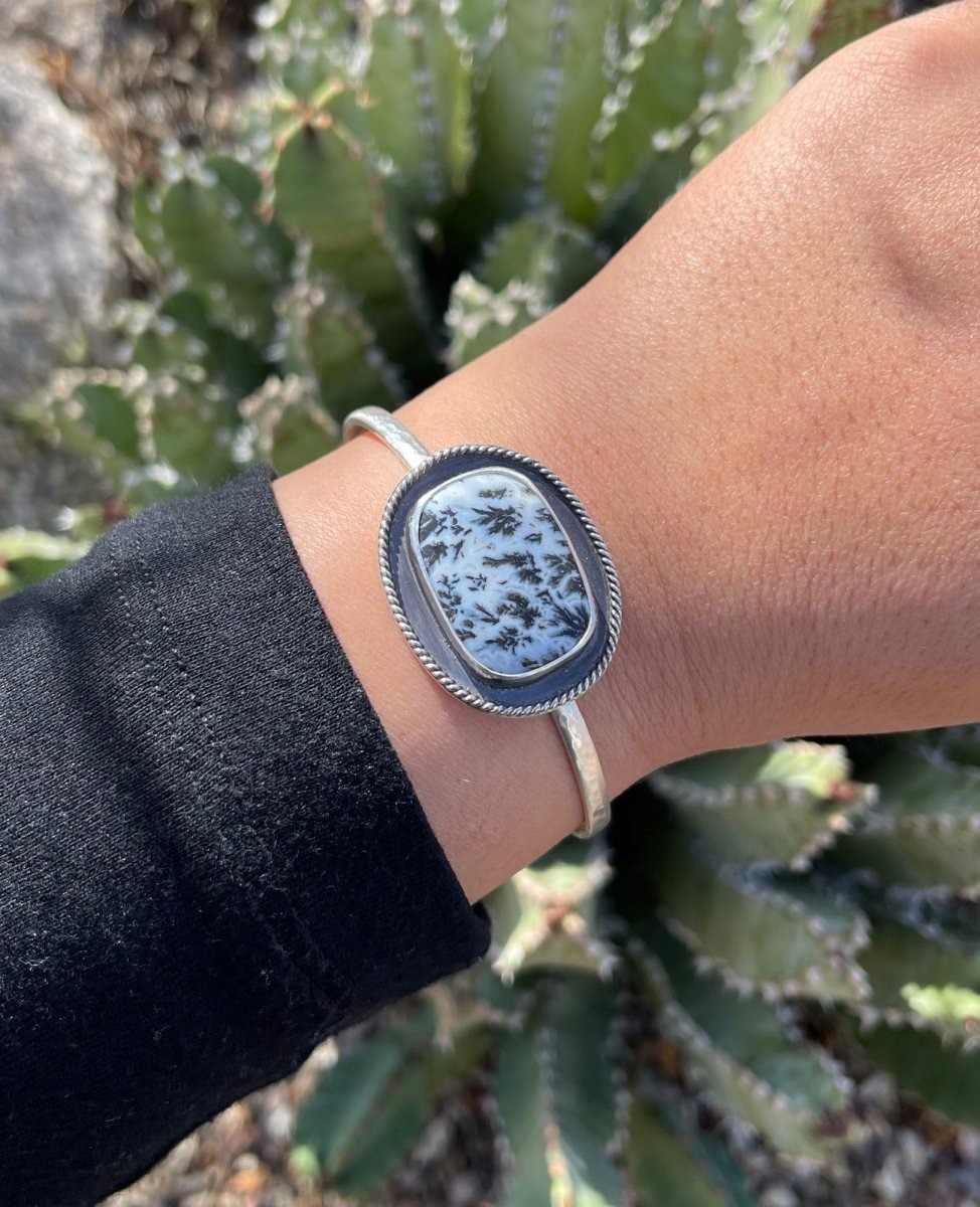 Dendritic Agate Cuff Bracelet