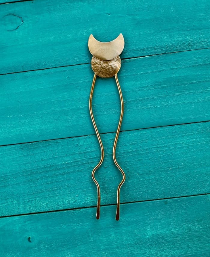 Another view of Moon Phases Hair Forks