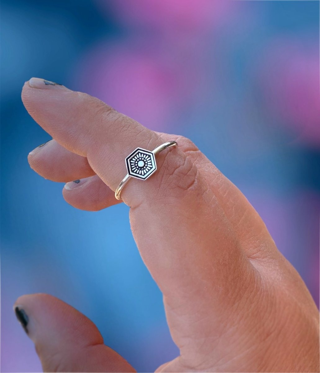 Hexagon Stacker Ring