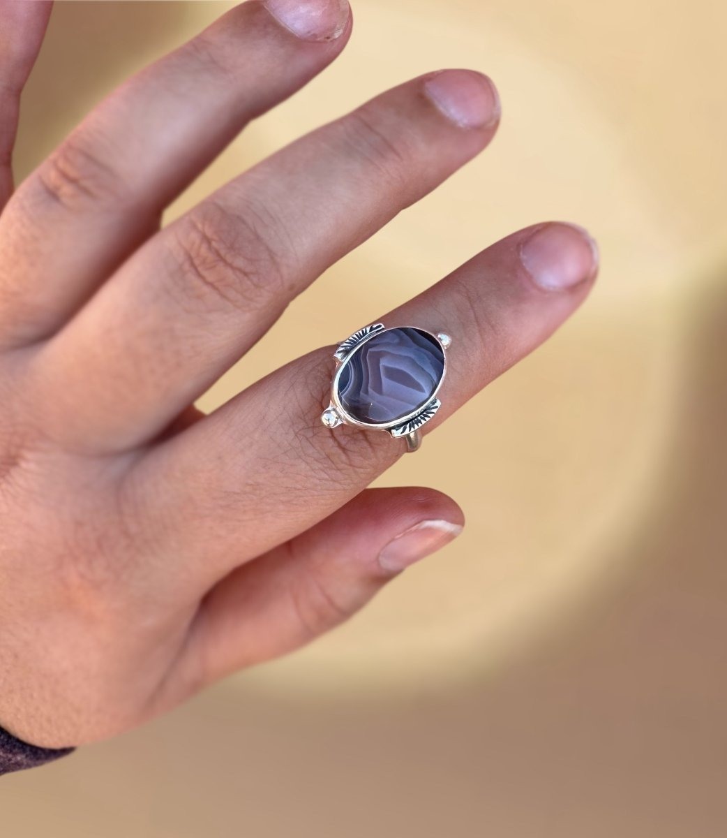 Another view of Agate Ring