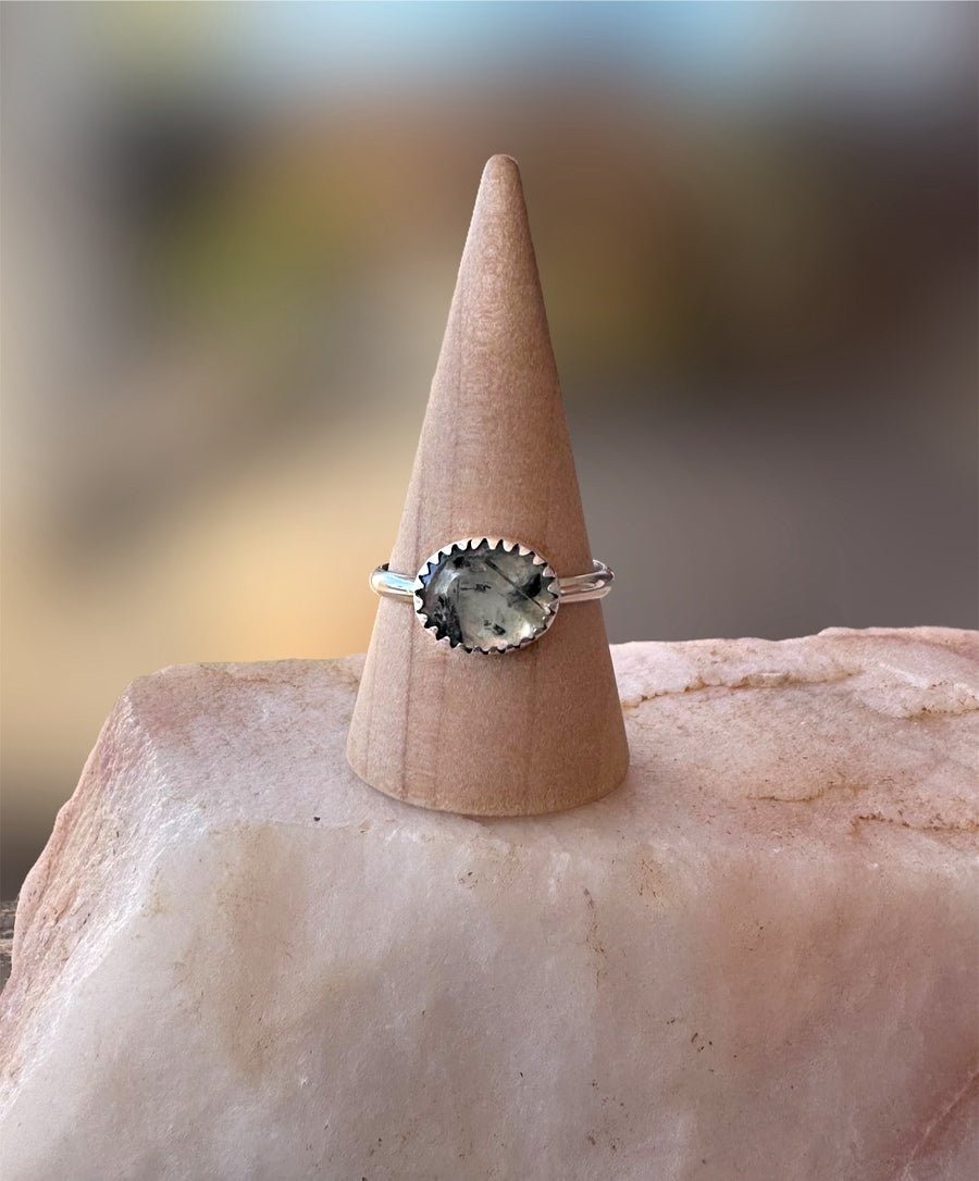 Prehnite Stacker Ring - Design 02