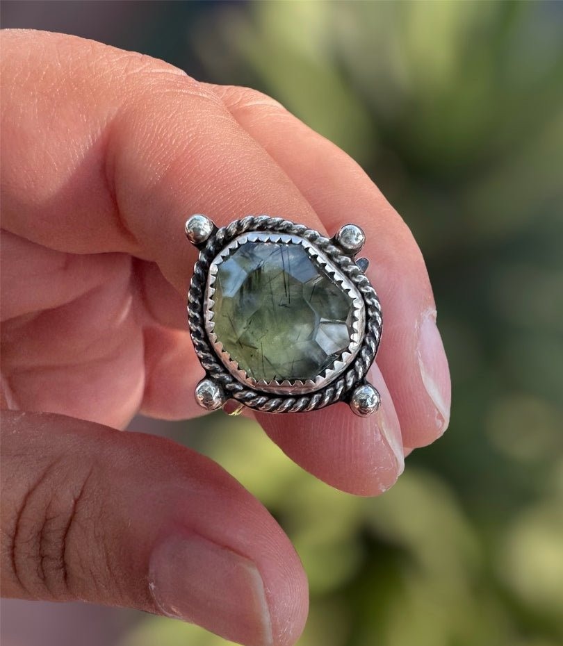 Another view of Prehnite Ring