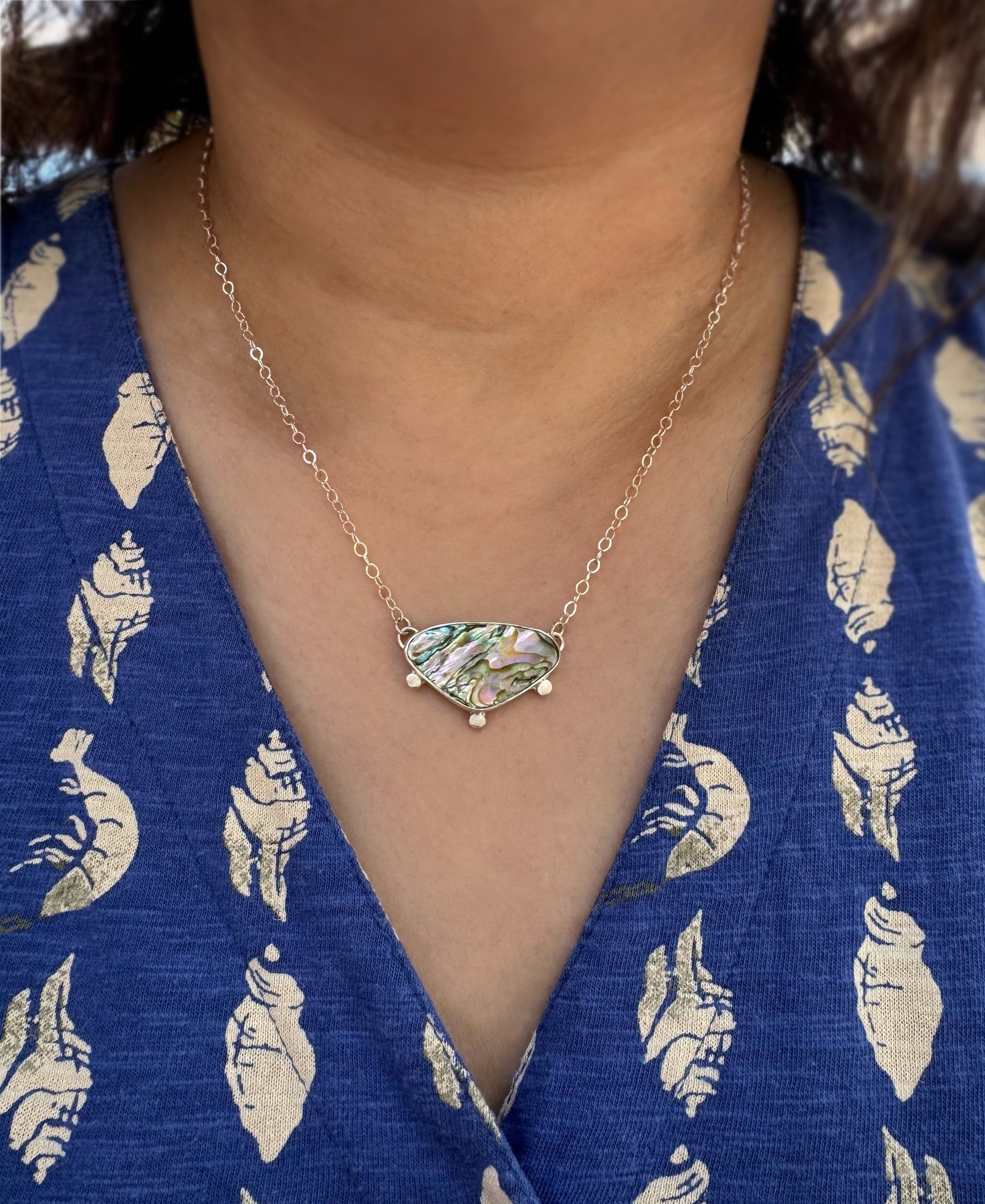 Another view of Abalone Shell Necklace