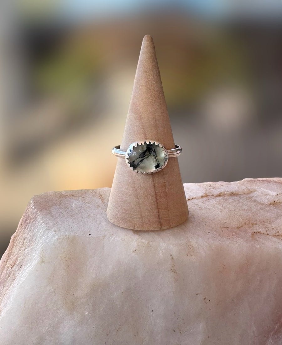 Prehnite Stacker Ring - Design 01